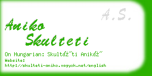 aniko skulteti business card